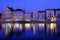 Zurich waterfront at night, Switzerland