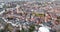 Zwolle historic city center aerial overview. Municipality in the Netherlands in the province of Overijssel. Buildings