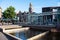 Zwolle, Overijssel, The Netherlands, Contemporary construction of a shopping mall with the old town in the background