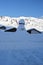 ZÃ¼rs, Austria - 01 16 2019: Huge Snowman at the Big Austrian Alps at Zurs am Arlberg