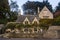 â€ŽBibury, Cotswolds, United Kingdom, 11 â€ŽOctober â€Ž2019. Traditional Cotswold stone cottage at Arlington Row in