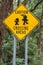 â€˜Caution. Gnome Crossing Aheadâ€™ road sign in Australia