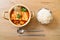 â€˜Kimchi Jjigaeâ€™ or Kimchi Soup with Soft Tofu or Korean Kimchi Stew