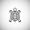 â€‹â€‹Turtle flat outline Icon design. Tortoise reptile linear isolated illustration. - Vector