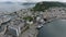 Ã…lesund, Norway â€“ July 14th 2017 â€“ Ascending over the famous city center of Ã…lesund.