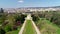 ï»¿ï»¿Aerial drone view of Varna, Bulgaria 2018. Beautiful sea garden park, Palace of culture and sports, Naval academy