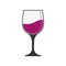 Ð‘A glass of red wine. Template for a logo, sticker, brand or label. Icon for websites and applications