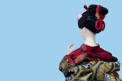 东方日本织锦和野歌舞伎玩偶艺伎库存图片 图片包括有服装 国家 东方 图象 设计 字符