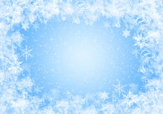 蓝冬背景 带雪花供您自己创作库存例证 插画包括有装饰 华丽 圣诞节 水晶 背包 看板卡