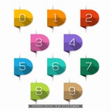 0-9 Number In Bookmark Label Long Shadow Flat Icons Set Royalty Free Stock Images 0-9 Number In Bookmark Label Long Shadow Flat Icons Set Royalty Free Stock Images