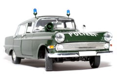 1961 German Opel Kapitän Police scale car #2 stock photo 1961 German Opel Kapitän Police scale car #2 stock photo