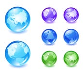 2 graphismes de globe réglés illustration libre de droits 2 graphismes de globe réglés illustration libre de droits