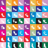 2 skosilhouettes stock illustrationer 2 skosilhouettes stock illustrationer