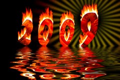 2009 numbers in fire flooding in water. 2009 new year numbers in fire flooding in water royalty free illustration 2009 numbers in fire flooding in water. 2009 new year numbers in fire flooding in water royalty free illustration