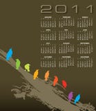 2011 calender, nature theme. A 2011 calender with olive green background. Nature themed with illustrations of birds perched on a branch vector illustration 2011 calender, nature theme. A 2011 calender with olive green background. Nature themed with illustrations of birds perched on a branch vector illustration