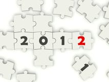 2012 New Year sing. On puzzle royalty free illustration 2012 New Year sing. On puzzle royalty free illustration