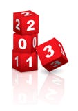 2013 New Year. Red and white cubes celebrating coming of 2013 vector illustration 2013 New Year. Red and white cubes celebrating coming of 2013 vector illustration