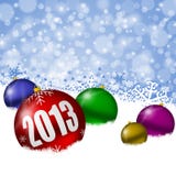 2013 new years illustration with christmas balls. And snowflakes royalty free illustration 2013 new years illustration with christmas balls. And snowflakes royalty free illustration