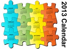 2013 puzzle calendar. Illustration of 2013 calendar on pieces of puzzle royalty free illustration 2013 puzzle calendar. Illustration of 2013 calendar on pieces of puzzle royalty free illustration