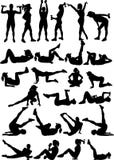 25 silhouettes of fitness girl