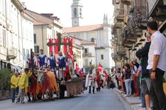 32nd, historical parade, Palio of Baradello royalty free stock photography 32nd, historical parade, Palio of Baradello royalty free stock photography