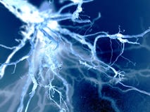 3D Blue Lightning Fire Texture Royalty Free Stock Image