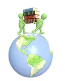 3d books dockor royaltyfri illustrationer 3d books dockor royaltyfri illustrationer