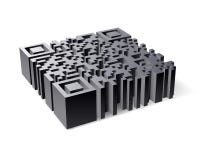 3D Code QR stock illustratie 3D Code QR stock illustratie
