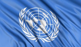 3D Flag Of The United Nations Stock Photo