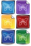 3D Geplaatste Sticker - Vlinders vector illustratie 3D Geplaatste Sticker - Vlinders vector illustratie
