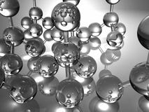 3D glass molecules stock illustration 3D glass molecules stock illustration