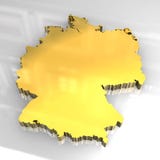 3d Golden Map Of Germany Stock Photo