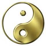 3D Golden Tao Symbol Stock Photo 3D Golden Tao Symbol Stock Photo