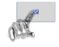 3D Hand Pushing Transparent Button Stock Image 3D Hand Pushing Transparent Button Stock Image