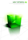 3D icone - disegno verde del cubo illustrazione di stock 3D icone - disegno verde del cubo illustrazione di stock