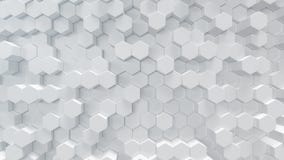 Free 3D Illustration White Geometric Hexagon Abstract Background. Surface Hexagon Pattern, Hexagonal Honeycomb. Royalty Free Stock Photography - 143538707