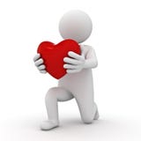 3d Man Getting Down On One Knee With Heart Stock Image 3d Man Getting Down On One Knee With Heart Stock Image