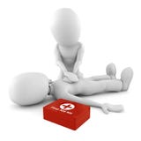 3d man providing first aid support