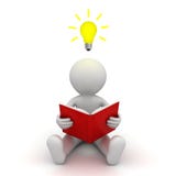 3d Man Sitting On The Floor And Reading A Book With Idea Bulb Royalty Free Stock Photo 3d Man Sitting On The Floor And Reading A Book With Idea Bulb Royalty Free Stock Photo