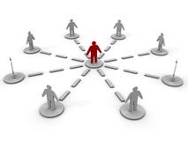 3D Manager en Team stock illustratie 3D Manager en Team stock illustratie
