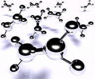 3D Metal Molecules Stock Photos