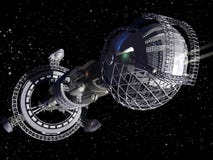 3D model of futuristic space ship