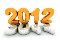 3d new year 2012. Shape on white background royalty free illustration 3d new year 2012. Shape on white background royalty free illustration