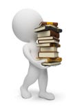 3d petits gens - livres de transport illustration libre de droits 3d petits gens - livres de transport illustration libre de droits
