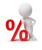 3d piccola gente - le percentuali illustrazione di stock 3d piccola gente - le percentuali illustrazione di stock