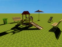 3d playground Royalty Free Stock Photography 3d playground Royalty Free Stock Photography