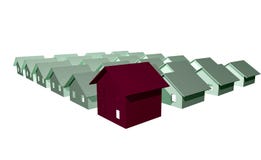 Free 3D Render Of Modern Houses Royalty Free Stock Photos - 7998948