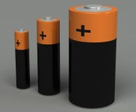 3d Set Of Battery Stock Photos