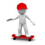 3D skateboarder Royalty Free Stock Photo 3D skateboarder Royalty Free Stock Photo