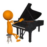 3d The Piano Stock Photography
